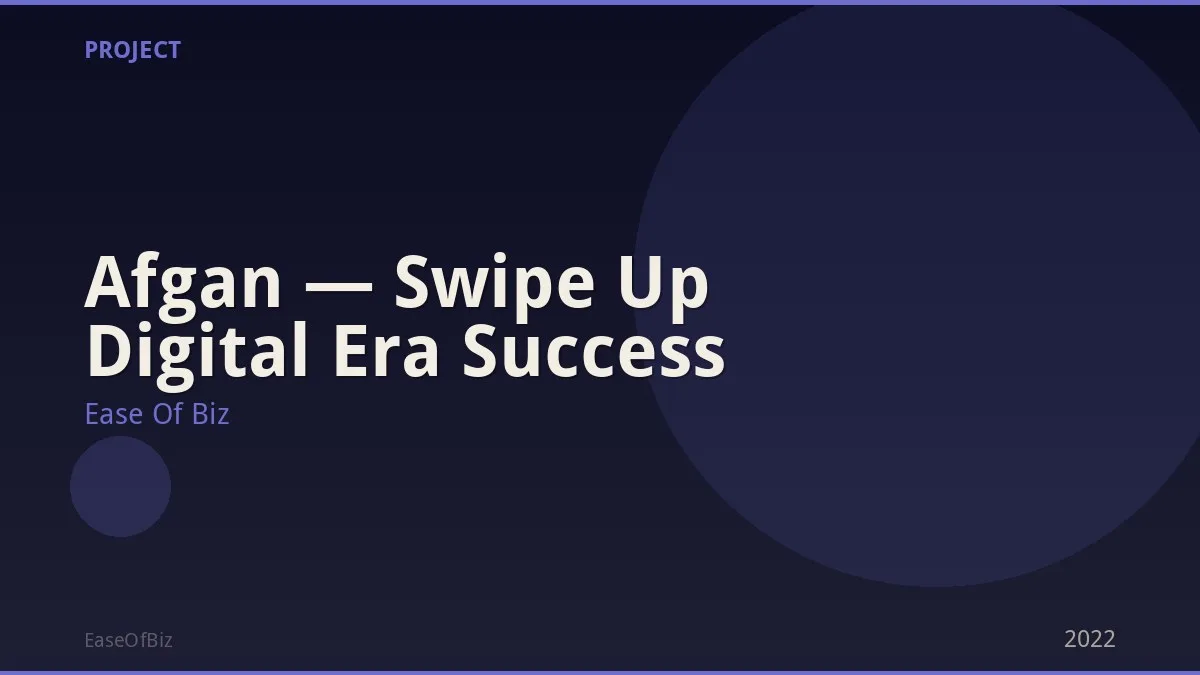 Afgan — Swipe Up Digital Era Success