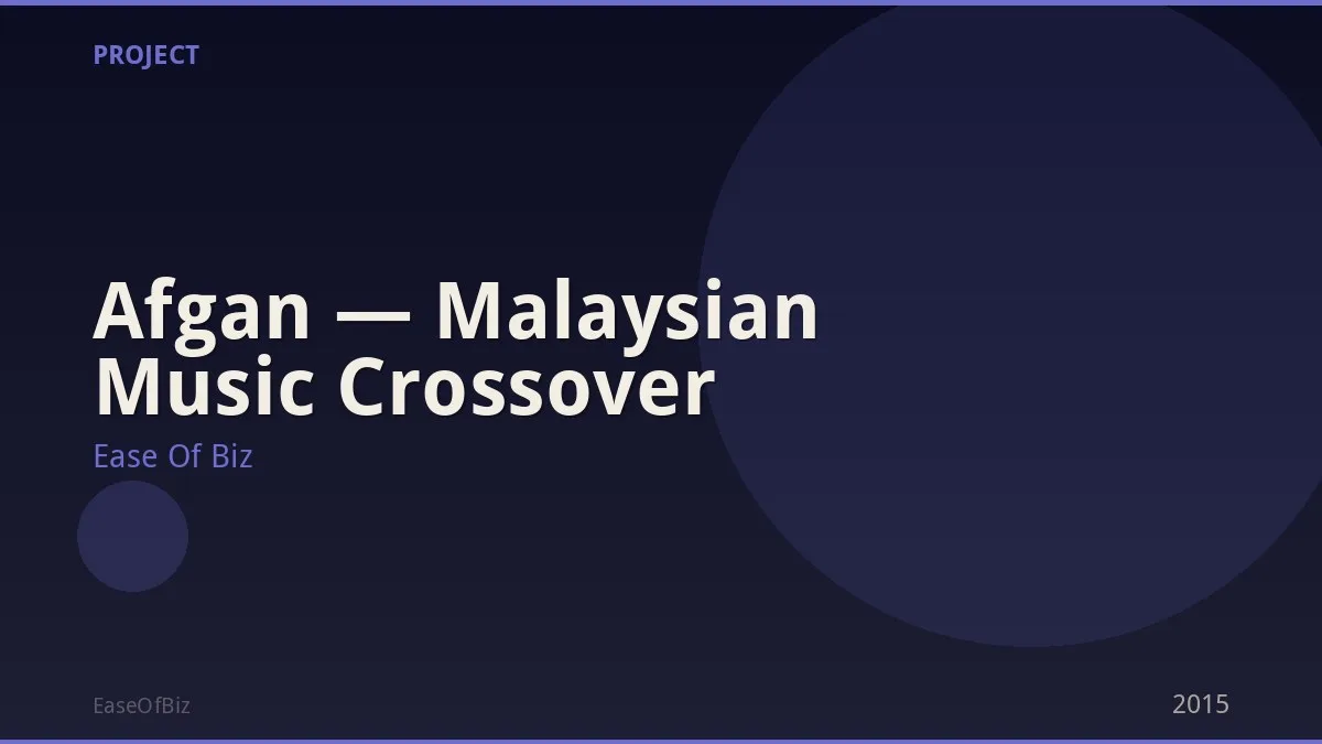 Afgan — Malaysian Music Crossover