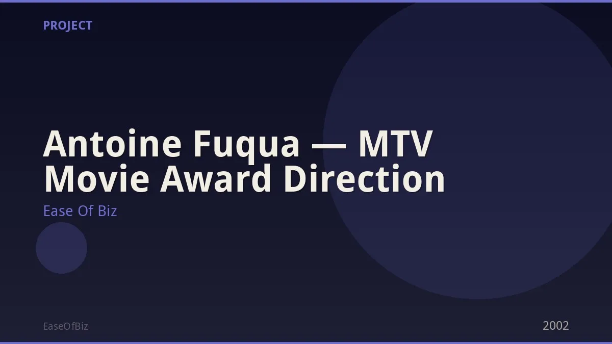 Antoine Fuqua — MTV Movie Award Direction