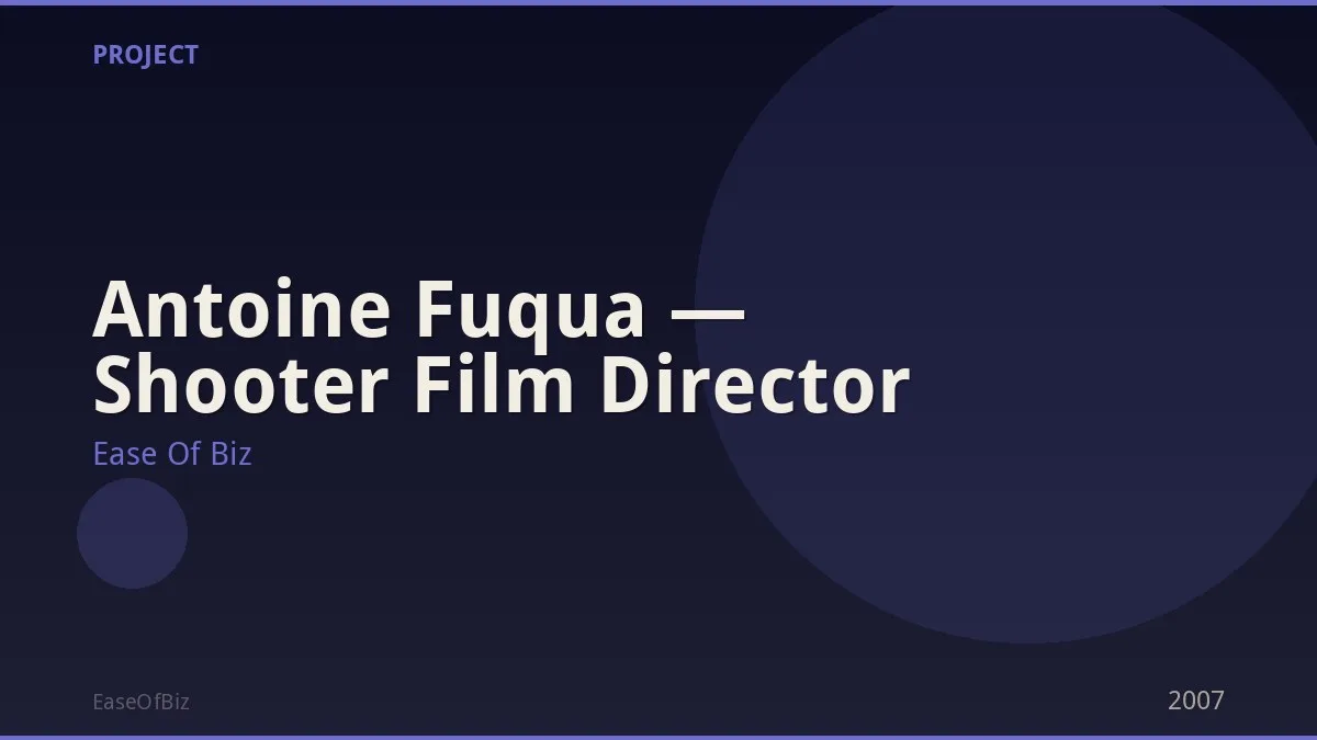 Antoine Fuqua — Shooter Film Director
