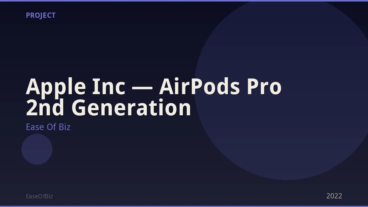 Apple Inc — AirPods Pro 2nd Generation