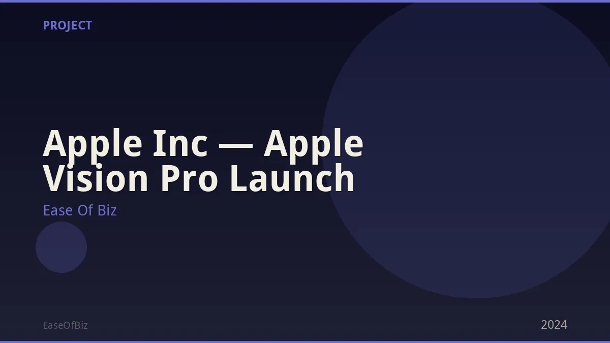 Apple Inc — Apple Vision Pro Launch