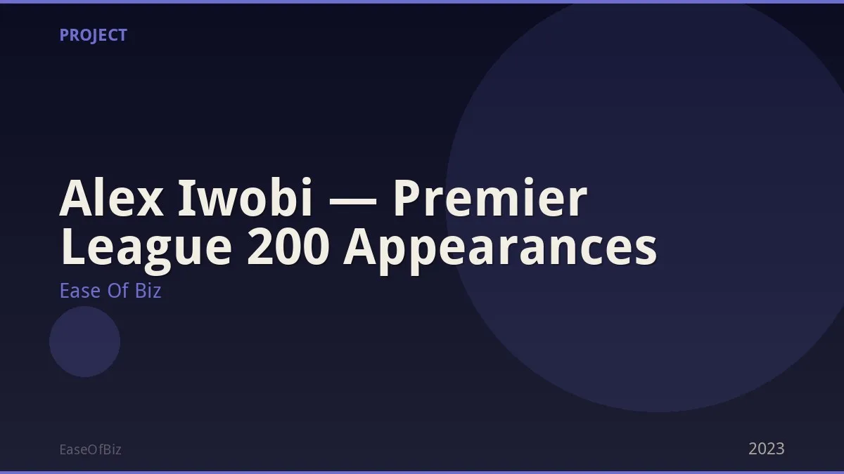 Alex Iwobi — Premier League 200 Appearances