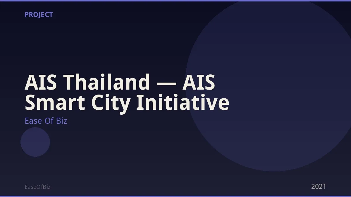 AIS Thailand — AIS Smart City Initiative