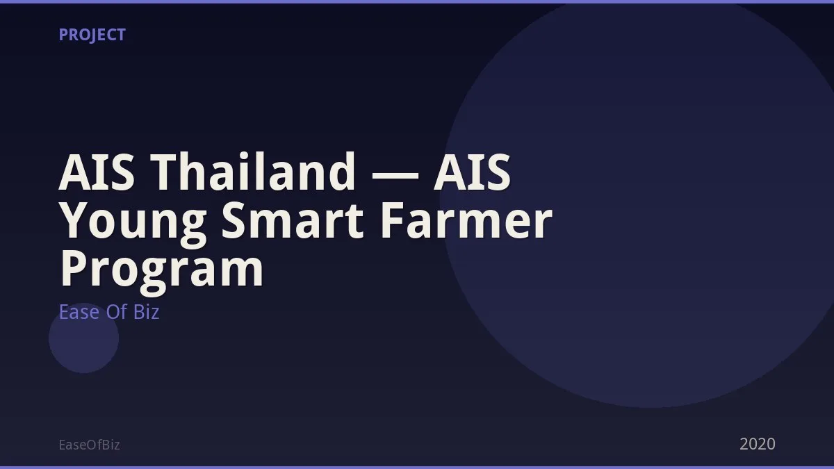 AIS Thailand — AIS Young Smart Farmer Program