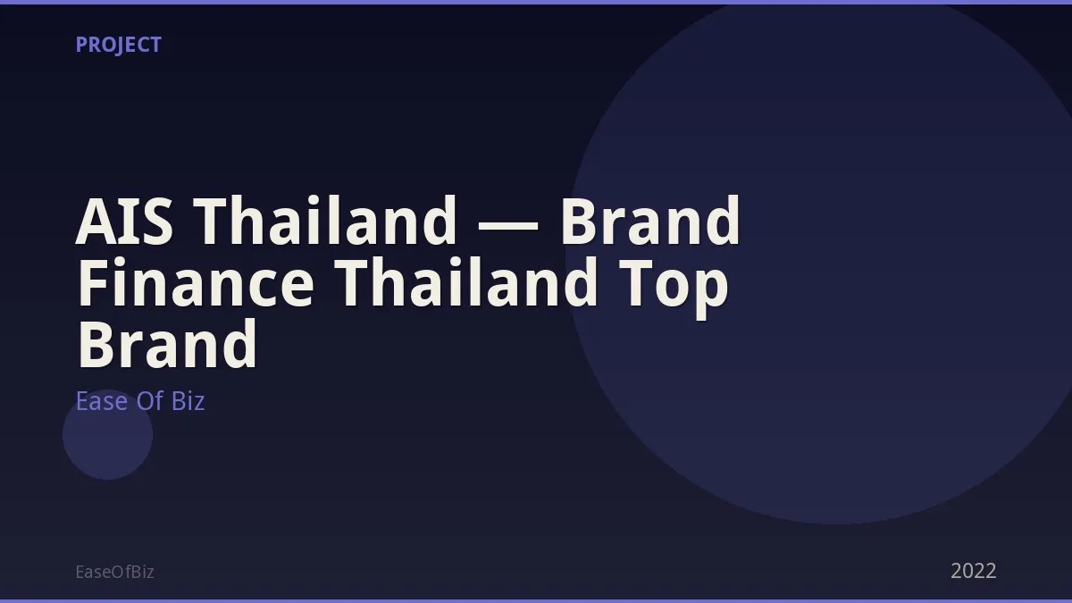 AIS Thailand — Brand Finance Thailand Top Brand