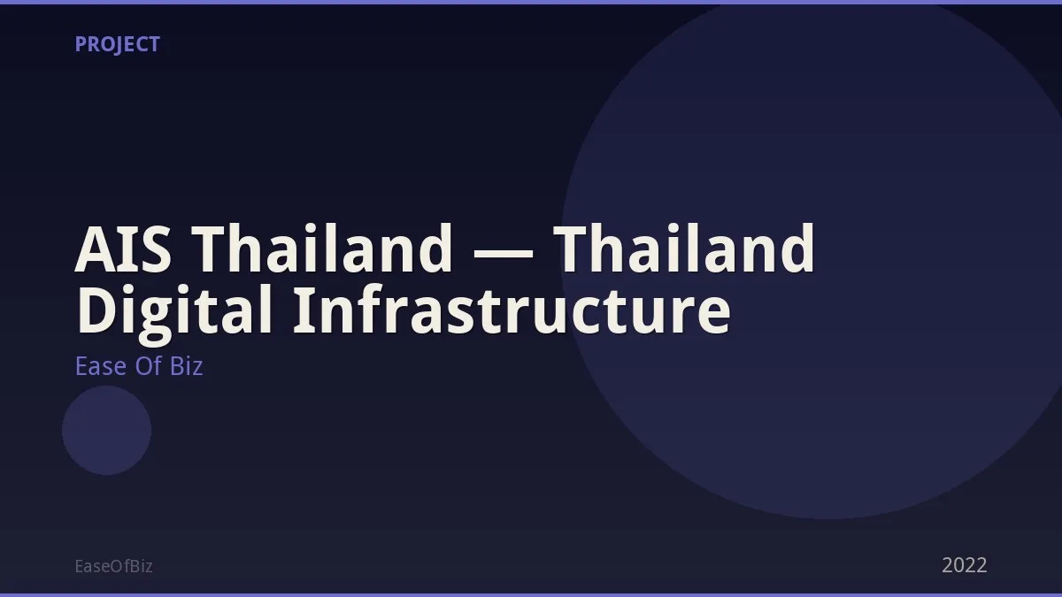 AIS Thailand — Thailand Digital Infrastructure