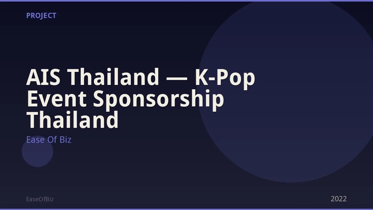 AIS Thailand — K-Pop Event Sponsorship Thailand