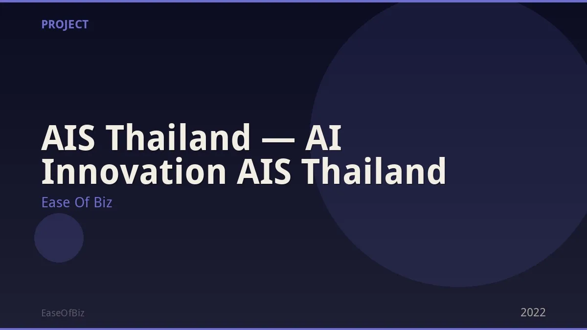 AIS Thailand — AI Innovation AIS Thailand