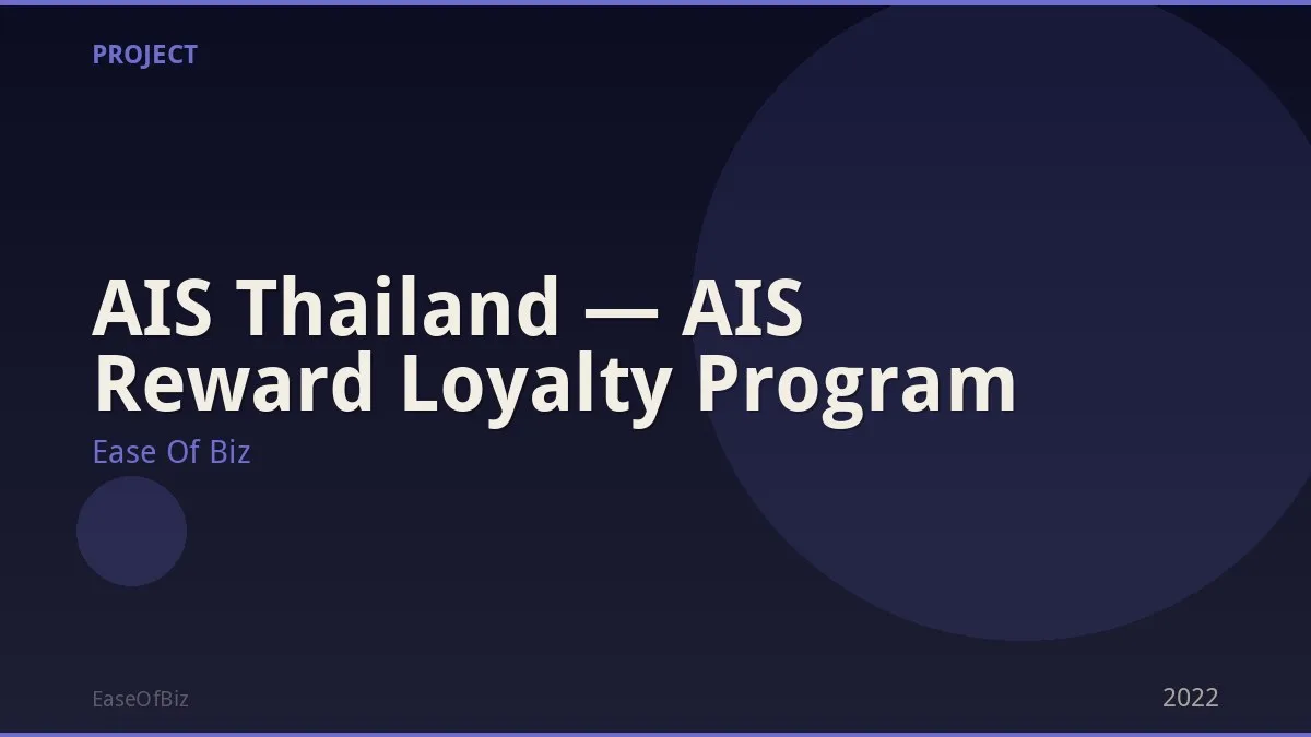 AIS Thailand — AIS Reward Loyalty Program