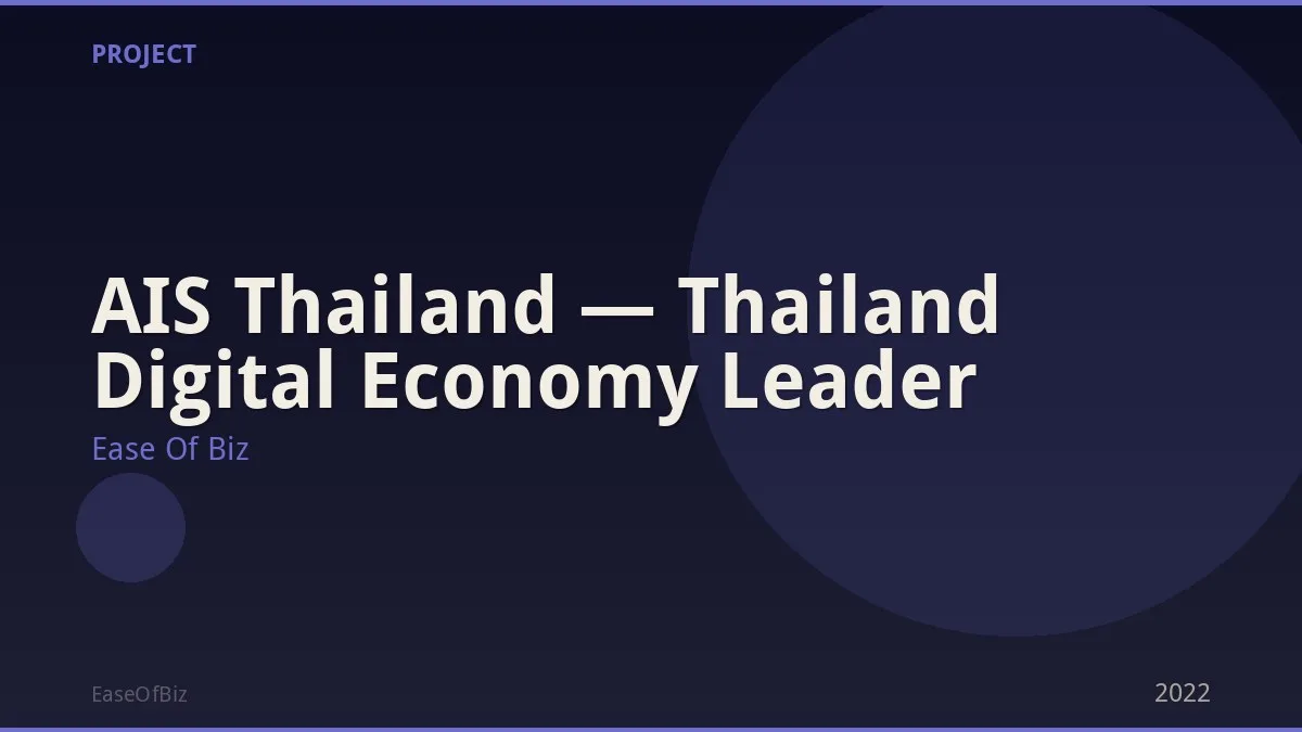 AIS Thailand — Thailand Digital Economy Leader