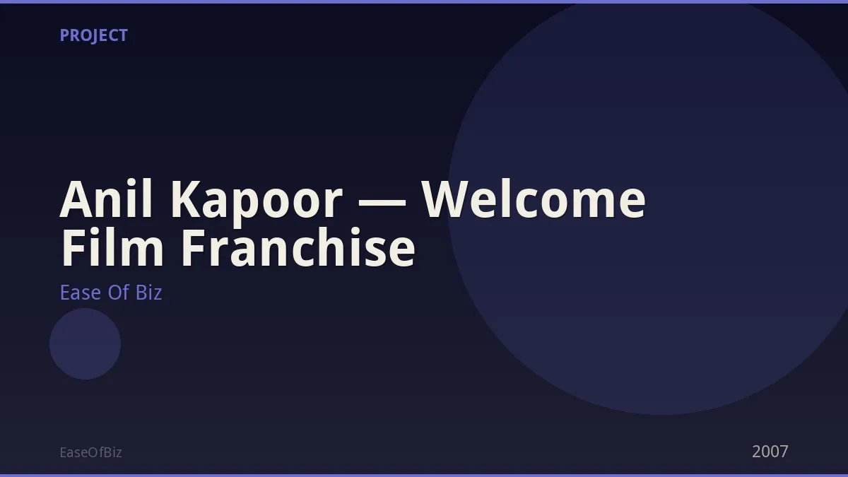 Anil Kapoor — Welcome Film Franchise