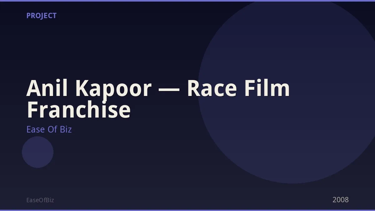 Anil Kapoor — Race Film Franchise