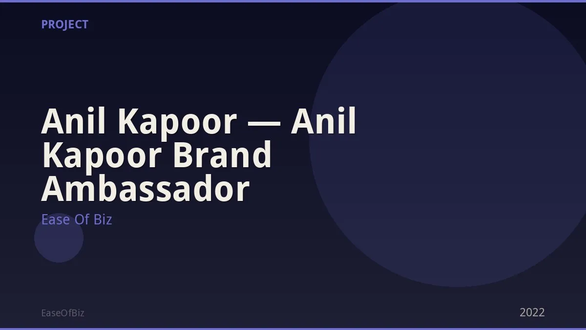Anil Kapoor — Anil Kapoor Brand Ambassador