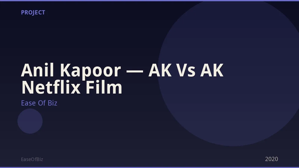 Anil Kapoor — AK Vs AK Netflix Film