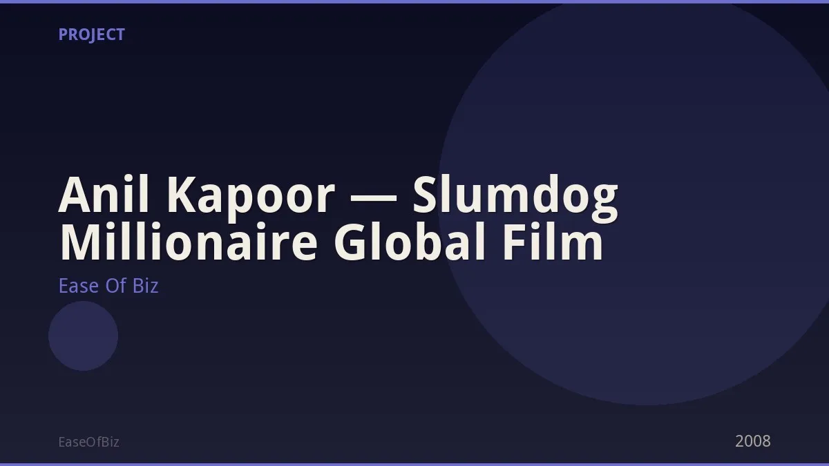 Anil Kapoor — Slumdog Millionaire Global Film