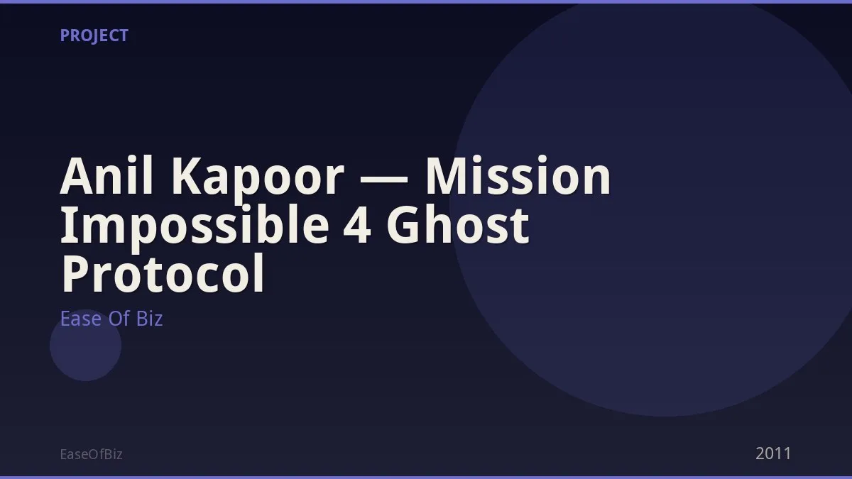 Anil Kapoor — Mission Impossible 4 Ghost Protocol