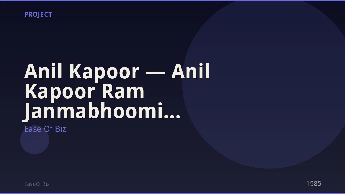 Anil Kapoor — Anil Kapoor Ram Janmabhoomi Appearance