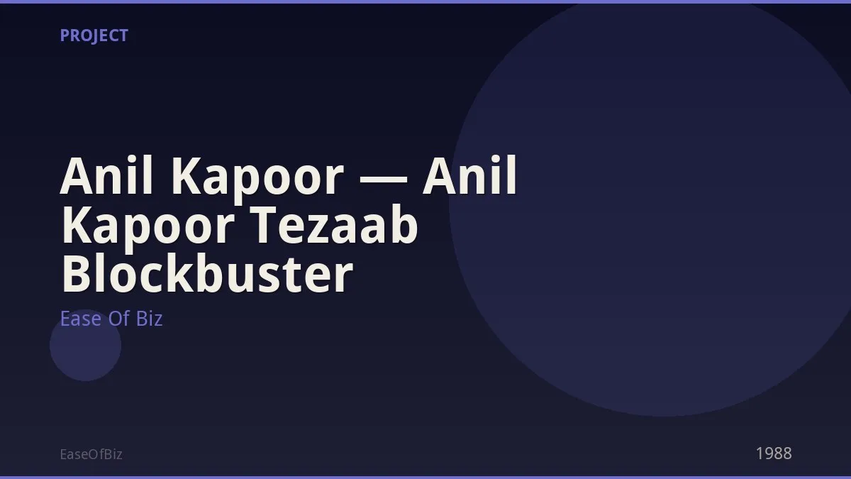 Anil Kapoor — Anil Kapoor Tezaab Blockbuster