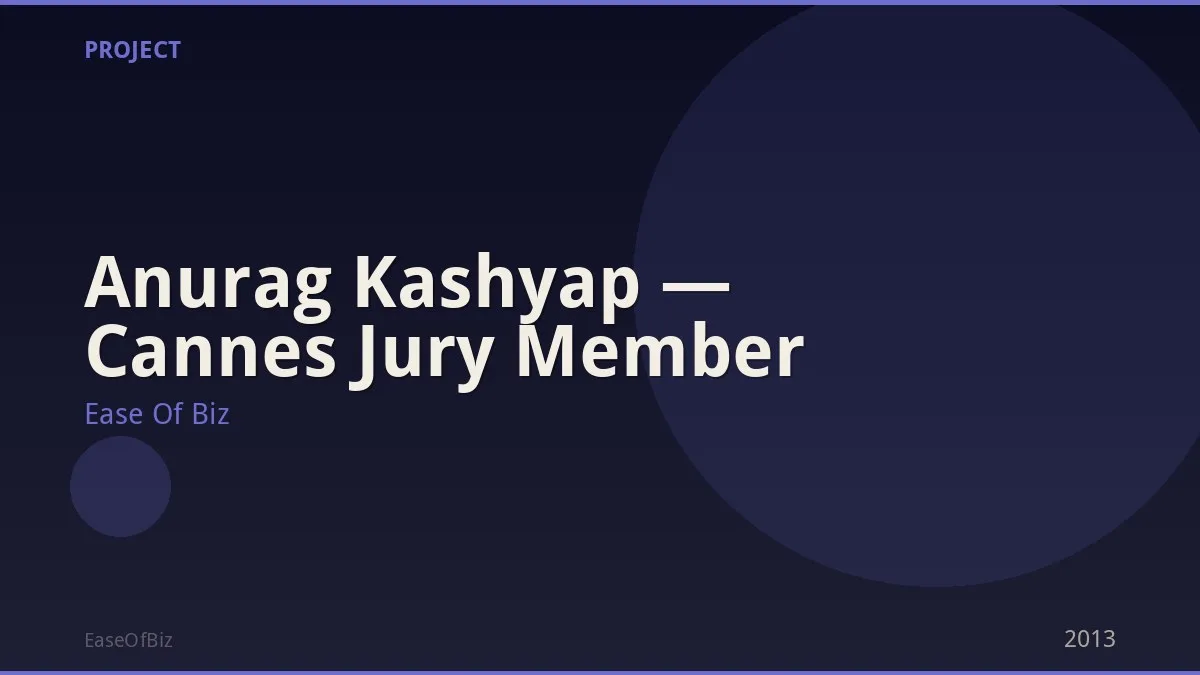 Anurag Kashyap — Cannes Jury Member
