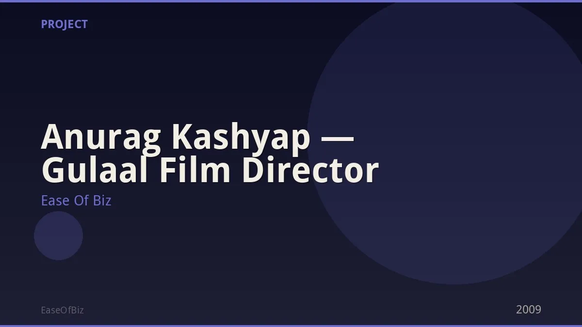Anurag Kashyap — Gulaal Film Director