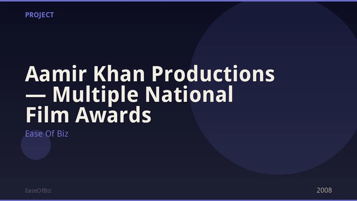 Aamir Khan Productions — Multiple National Film Awards