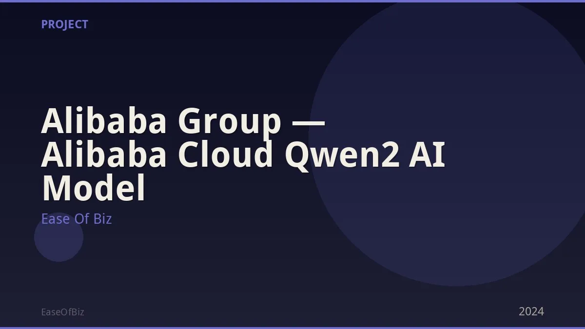 Alibaba Group — Alibaba Cloud Qwen2 AI Model
