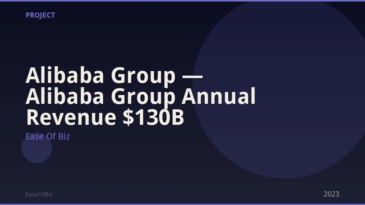 Alibaba Group — Alibaba Group Annual Revenue $130B