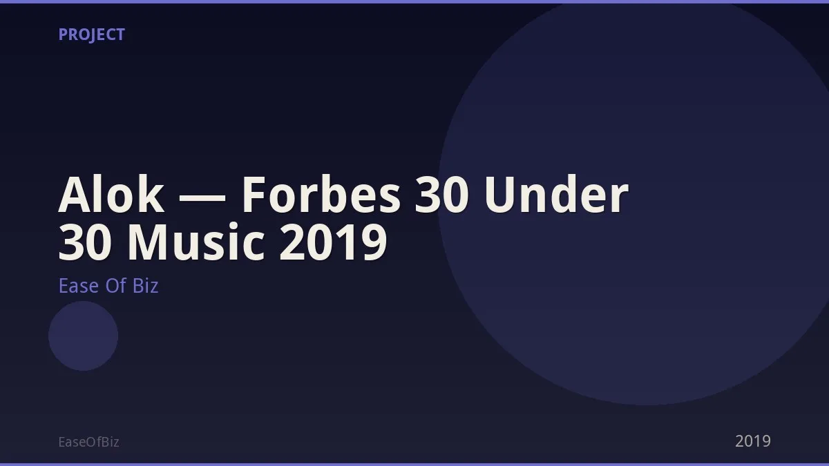Alok — Forbes 30 Under 30 Music 2019