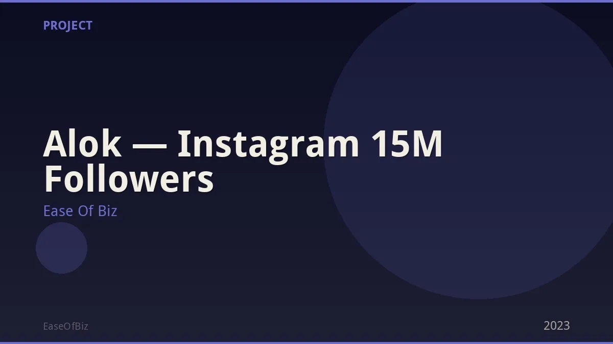 Alok — Instagram 15M Followers