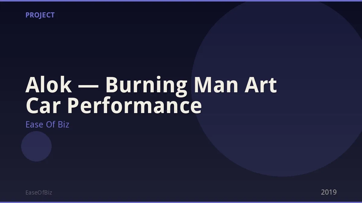 Alok — Burning Man Art Car Performance