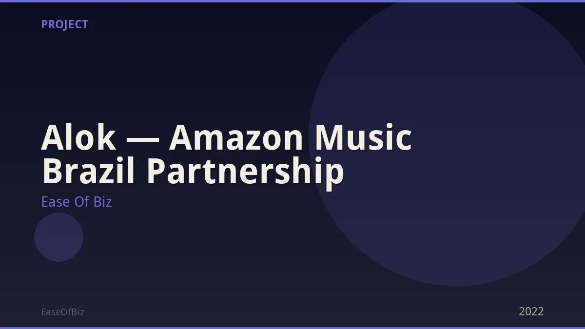 Alok — Amazon Music Brazil Partnership