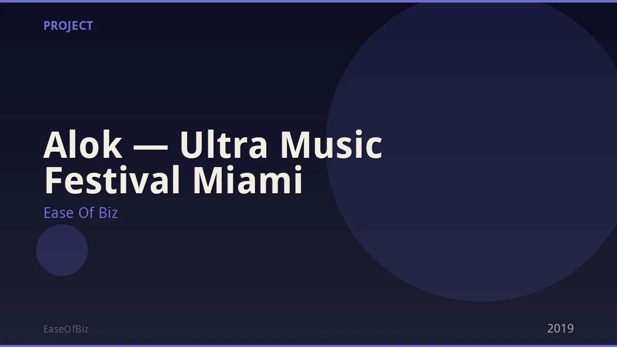 Alok — Ultra Music Festival Miami