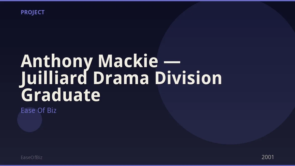 Anthony Mackie — Juilliard Drama Division Graduate