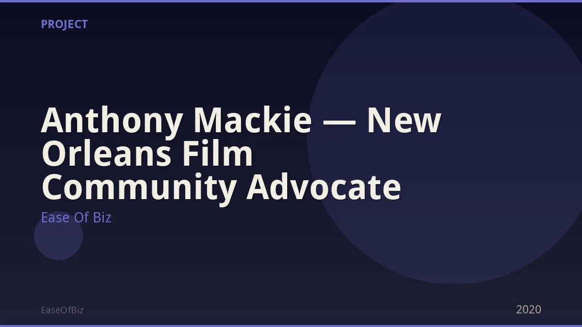 Anthony Mackie — New Orleans Film Community Advocate