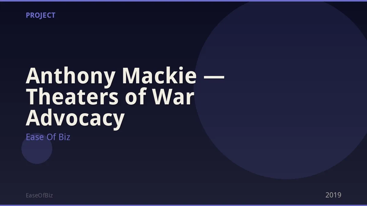 Anthony Mackie — Theaters of War Advocacy