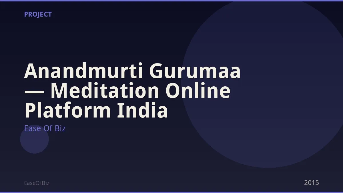 Anandmurti Gurumaa — Meditation Online Platform India