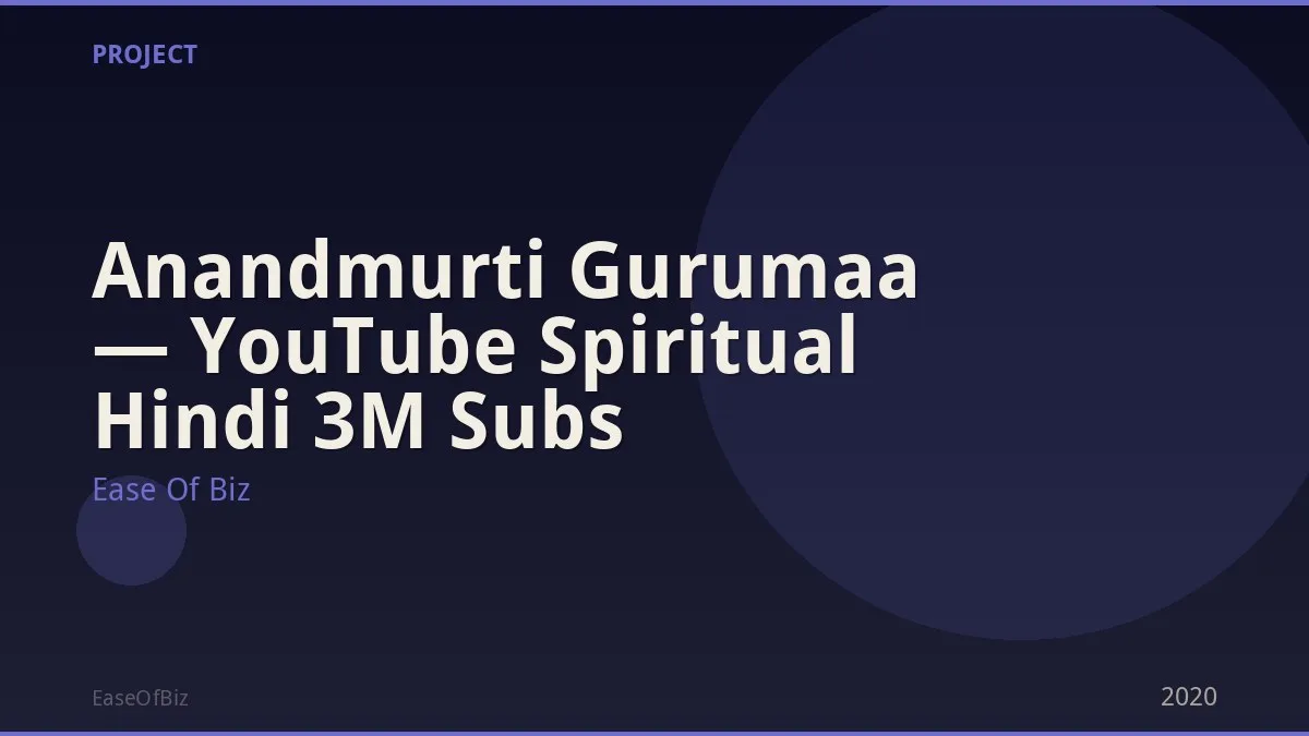 Anandmurti Gurumaa — YouTube Spiritual Hindi 3M Subs