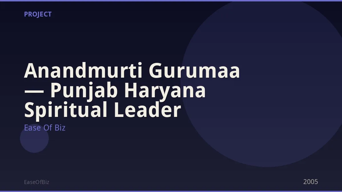 Anandmurti Gurumaa — Punjab Haryana Spiritual Leader