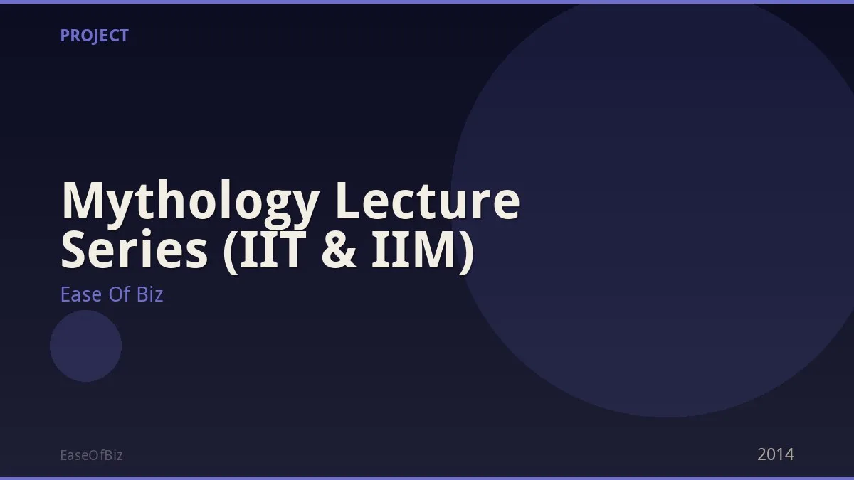 Mythology Lecture Series (IIT & IIM)