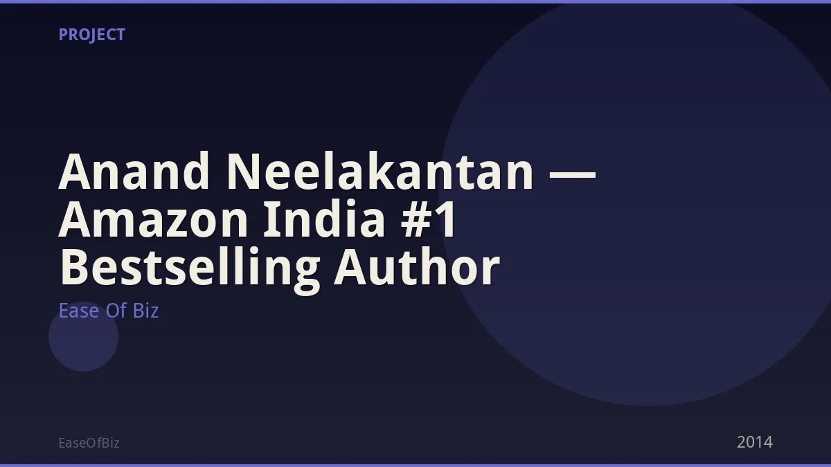 Anand Neelakantan — Amazon India #1 Bestselling Author