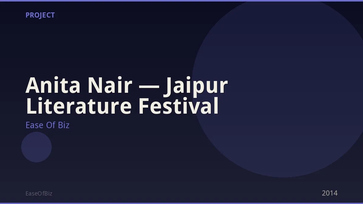 Anita Nair — Jaipur Literature Festival