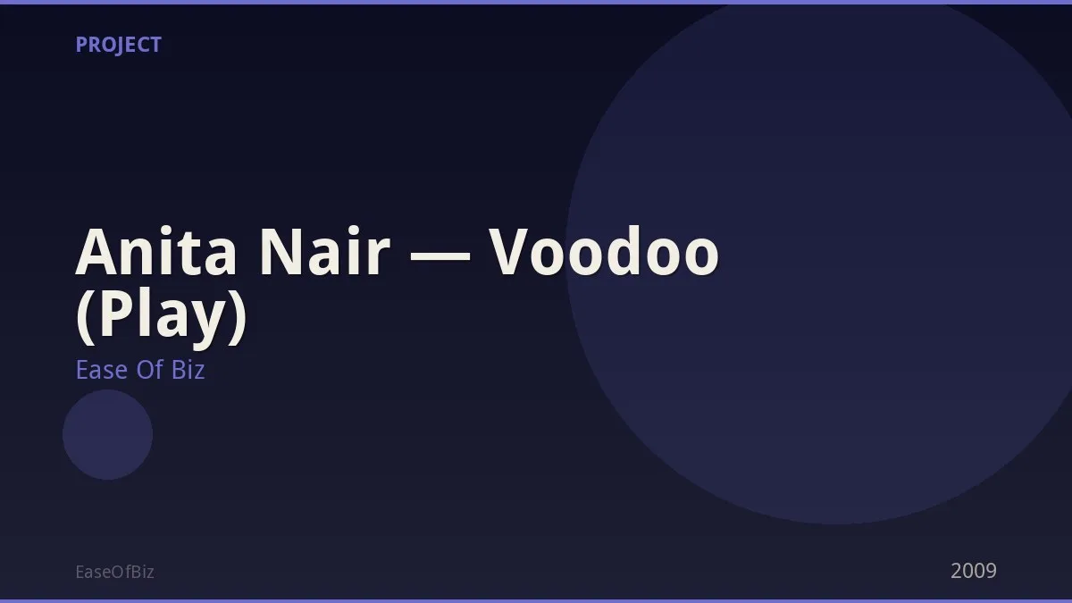 Anita Nair — Voodoo (Play)