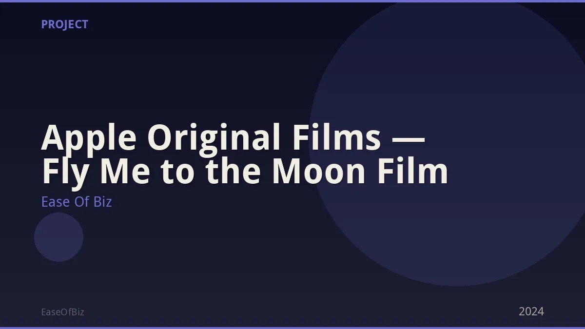 Apple Original Films — Fly Me to the Moon Film