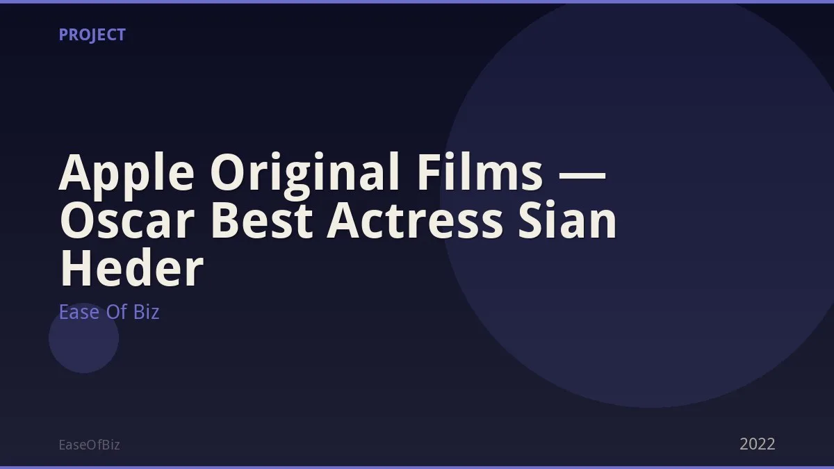 Apple Original Films — Oscar Best Actress Sian Heder