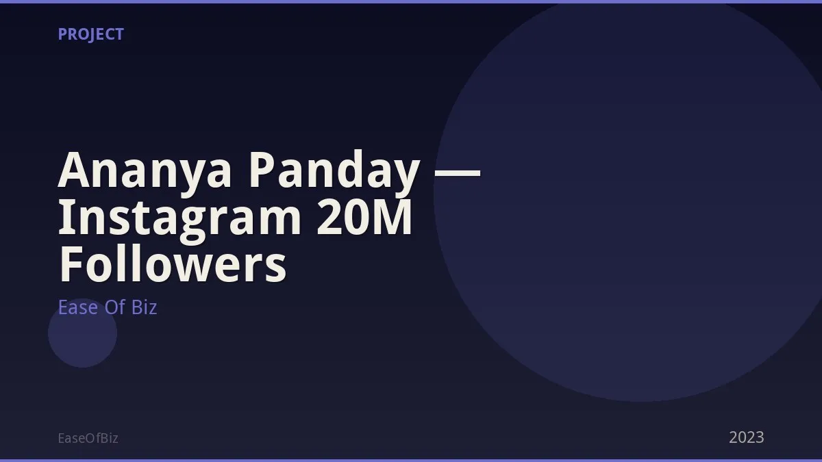 Ananya Panday — Instagram 20M Followers