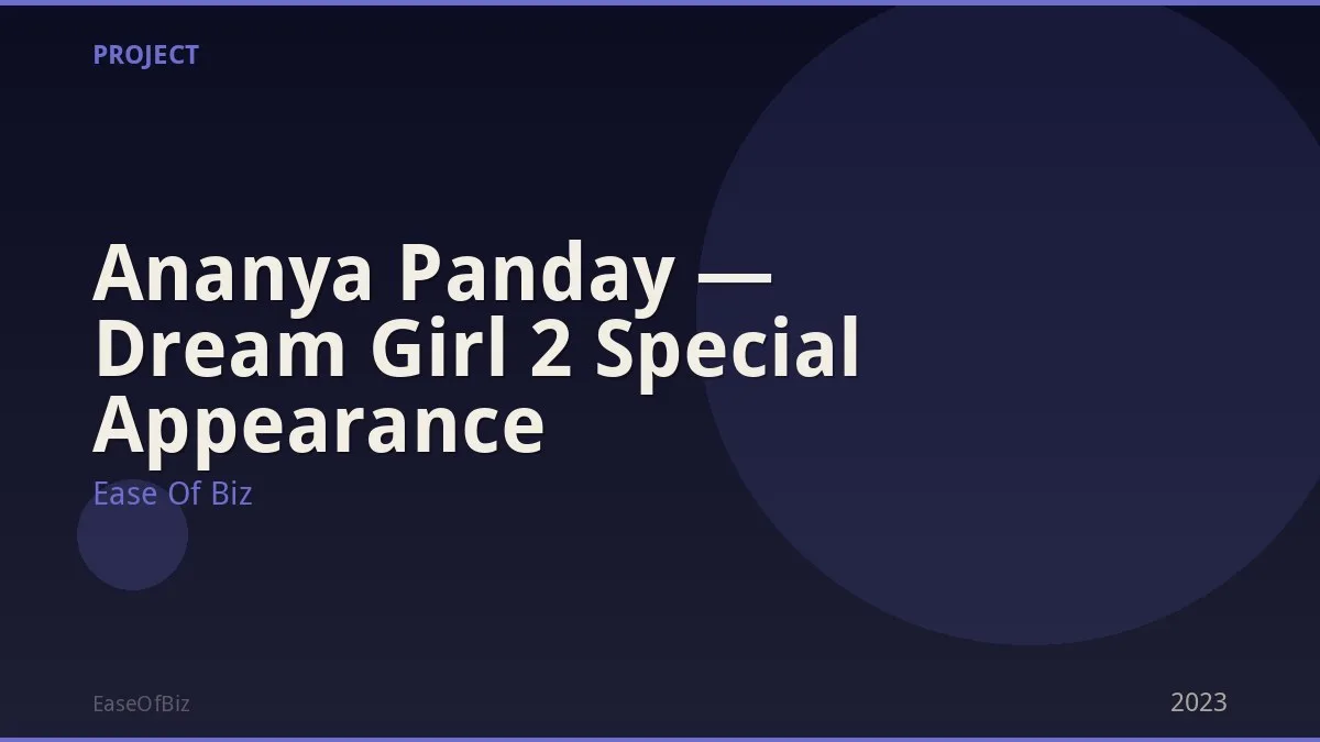 Ananya Panday — Dream Girl 2 Special Appearance