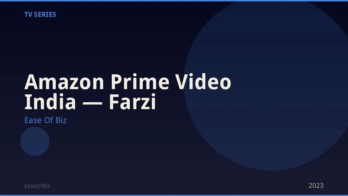 Amazon Prime Video India — Farzi