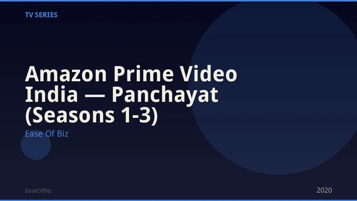 Amazon Prime Video India — Panchayat (Seasons 1-3)