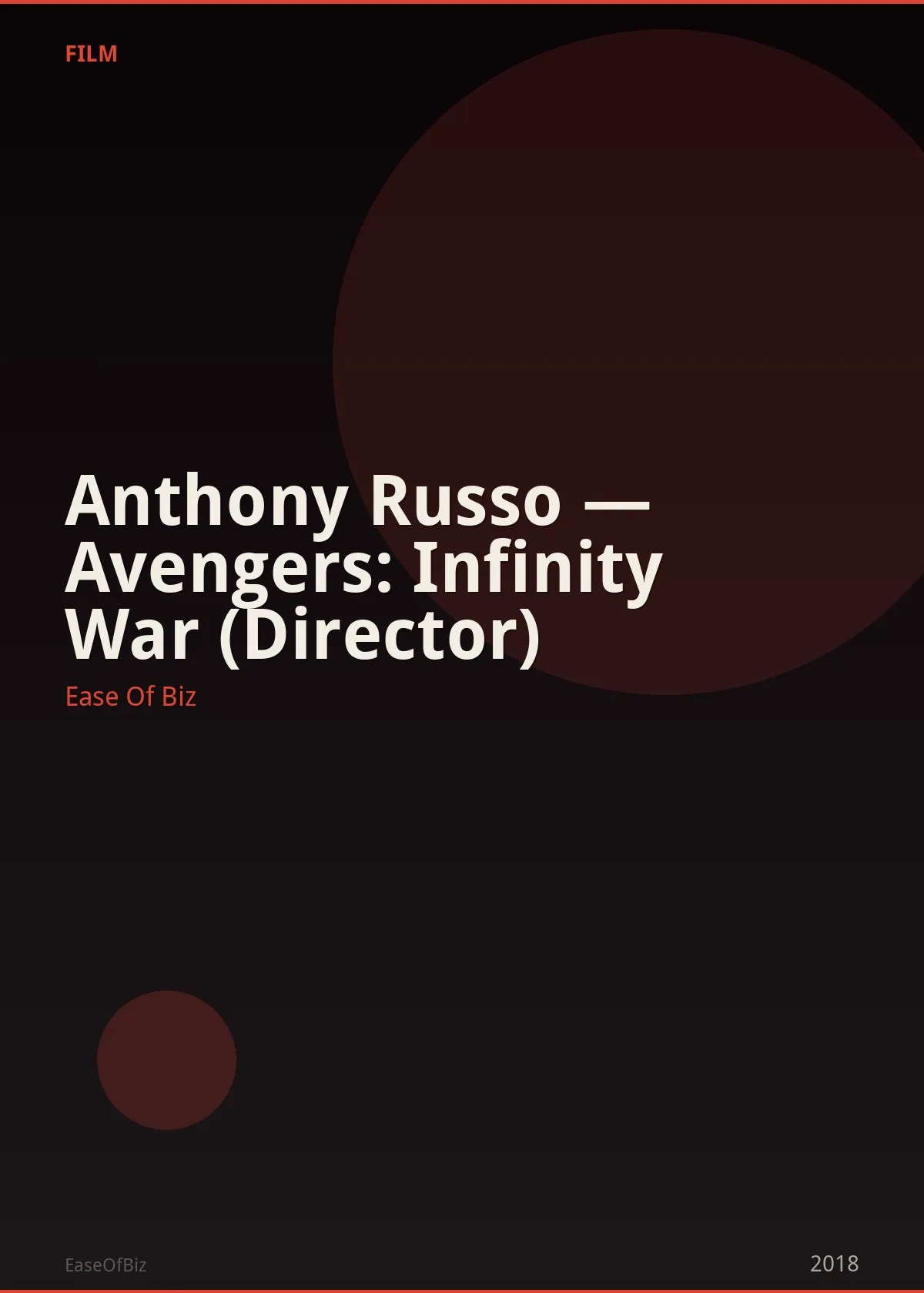 Anthony Russo — Avengers: Infinity War (Director)